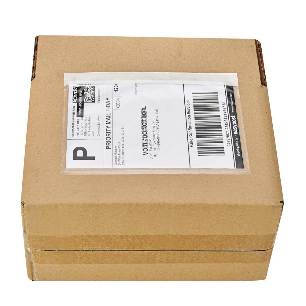 9527 Clear Adhesive Top Loading Packing List Envelopes 7.5 x 5.5 Inches - 4000 Pack Shipping Label Sleeves for Ecommerce, Amazon FBA & USPS - Perfect for Small Business Inventory & Order Fulfillment