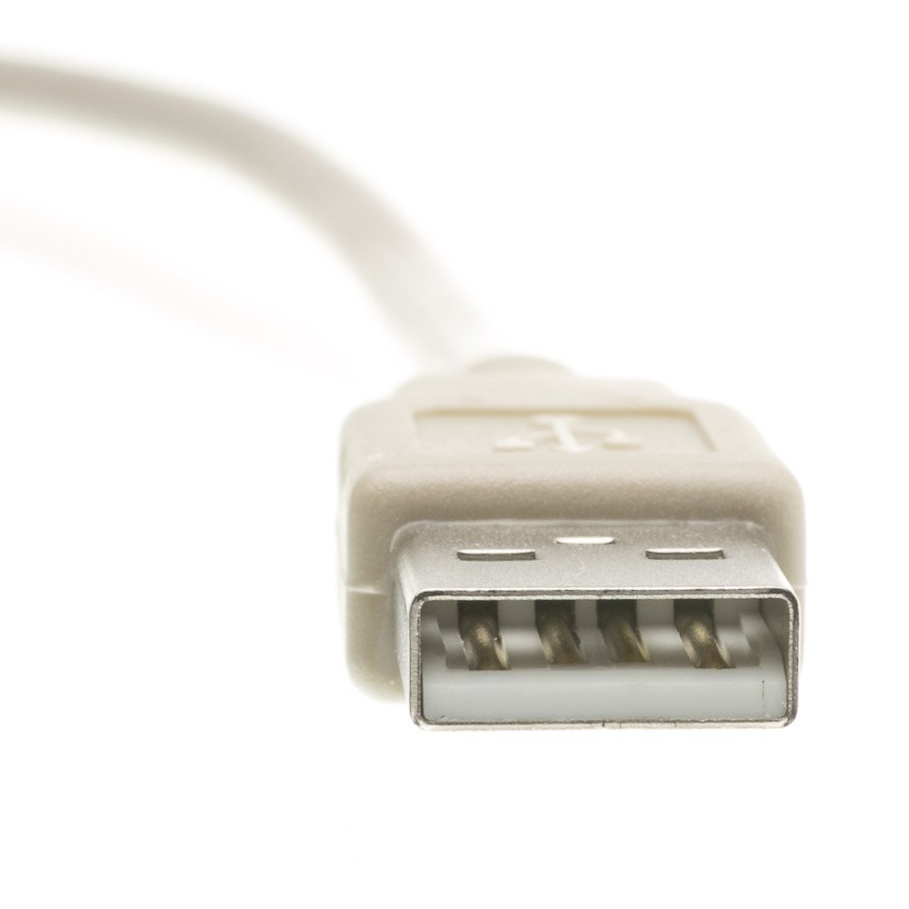 25FT USB 2.0 Printer Scanner Cable Male to Male - Beige Extended Cord for Epson Dell Canon Lexmark HP - Perfect for Office Printers, Home Scanning & Multi-Device Connectivity