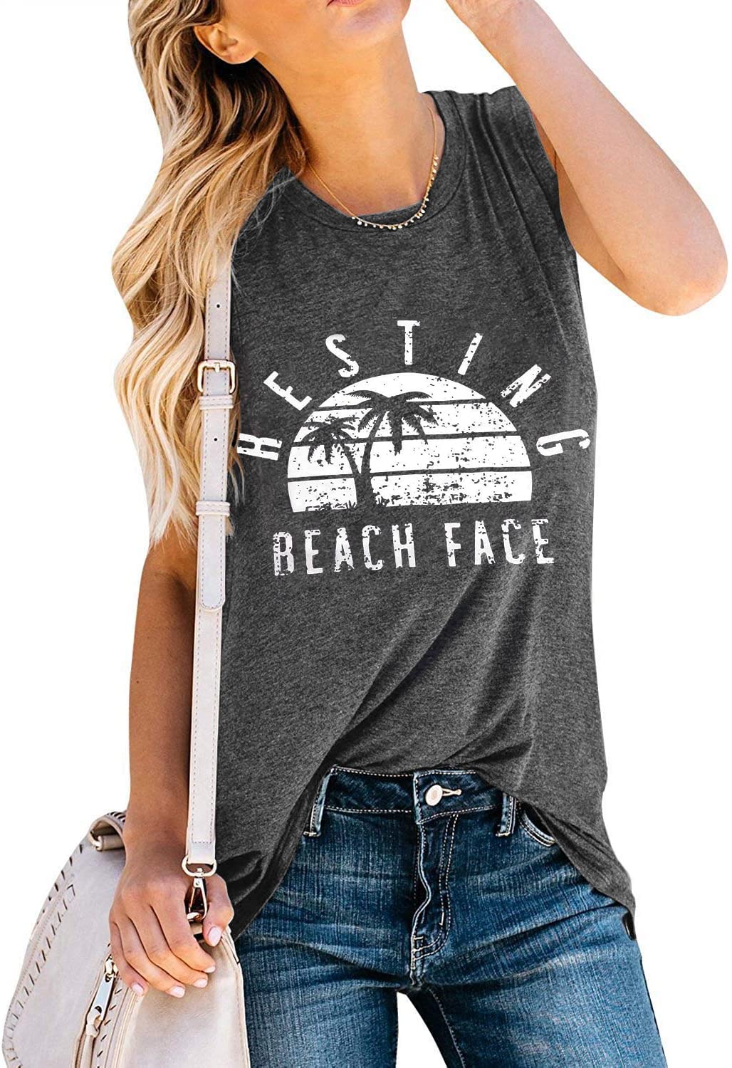 T&Twenties Women's Graphic Tank Tops - Loose Sleeveless Summer T-Shirts & Comfy Tunic Tops for Casual Wear | Perfect for Beach, Yoga, and Everyday Outfits