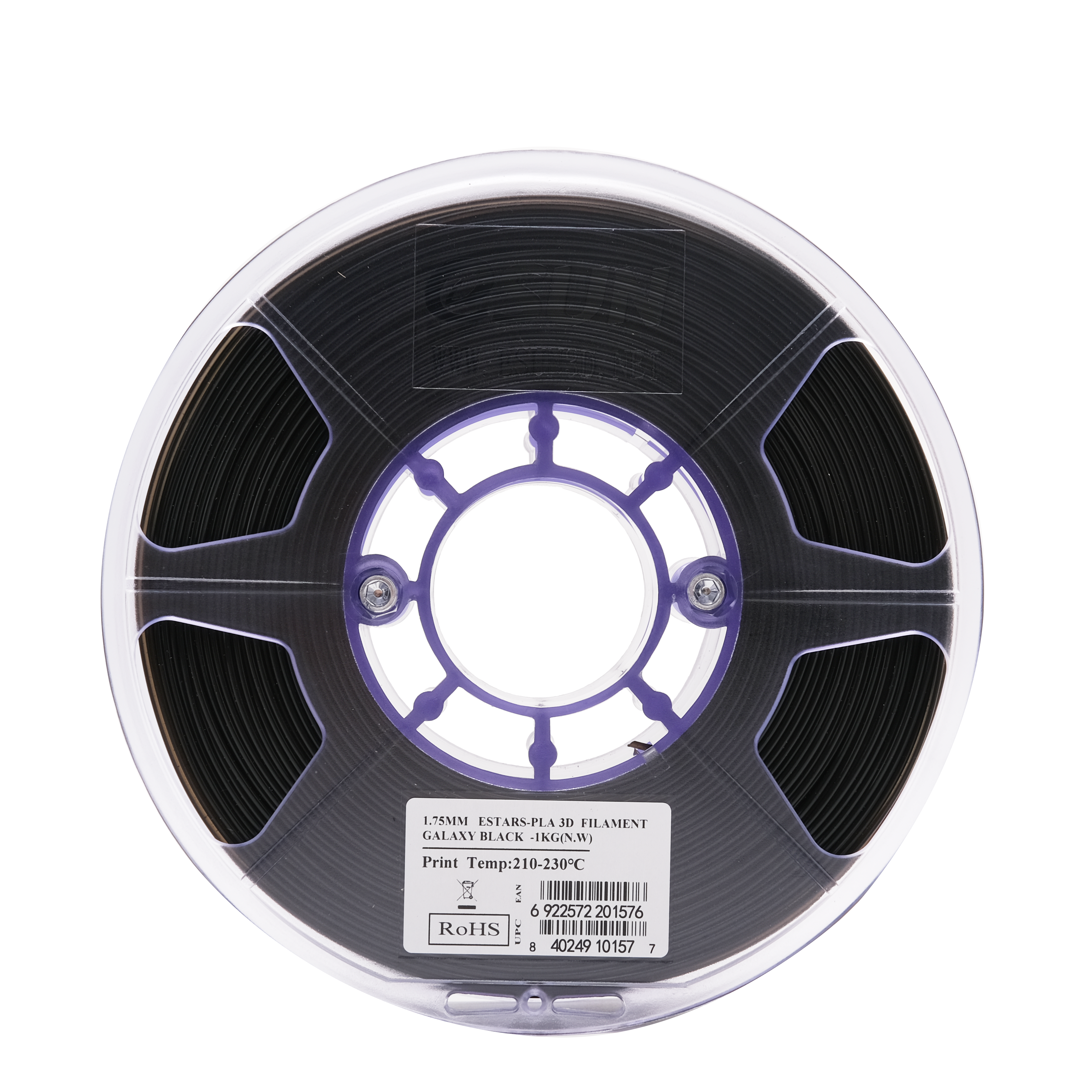 eSun eStars Galaxy Black PLA Filament 1.75mm 1kg Spool - Premium 3D Printing Filament for Smooth Prints | Perfect for Cosplay Props, DIY Models & Home Decor Projects