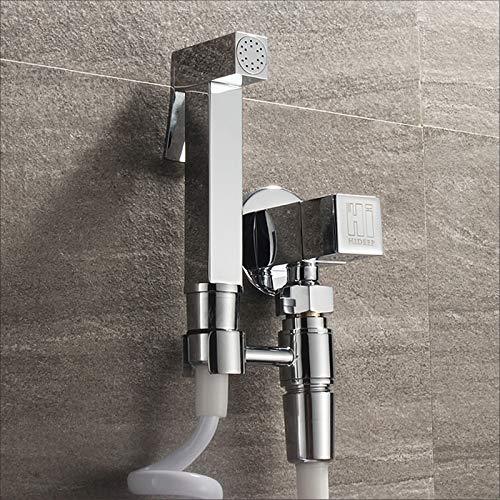 Premium Brass Handheld Shower Sprayer - Adjustable Toilet/Bidet Sprayer for Bathroom, Pet Bathing, Squatting Pan & Floor Cleaning | Perfect for Home, RV & Outdoor Use