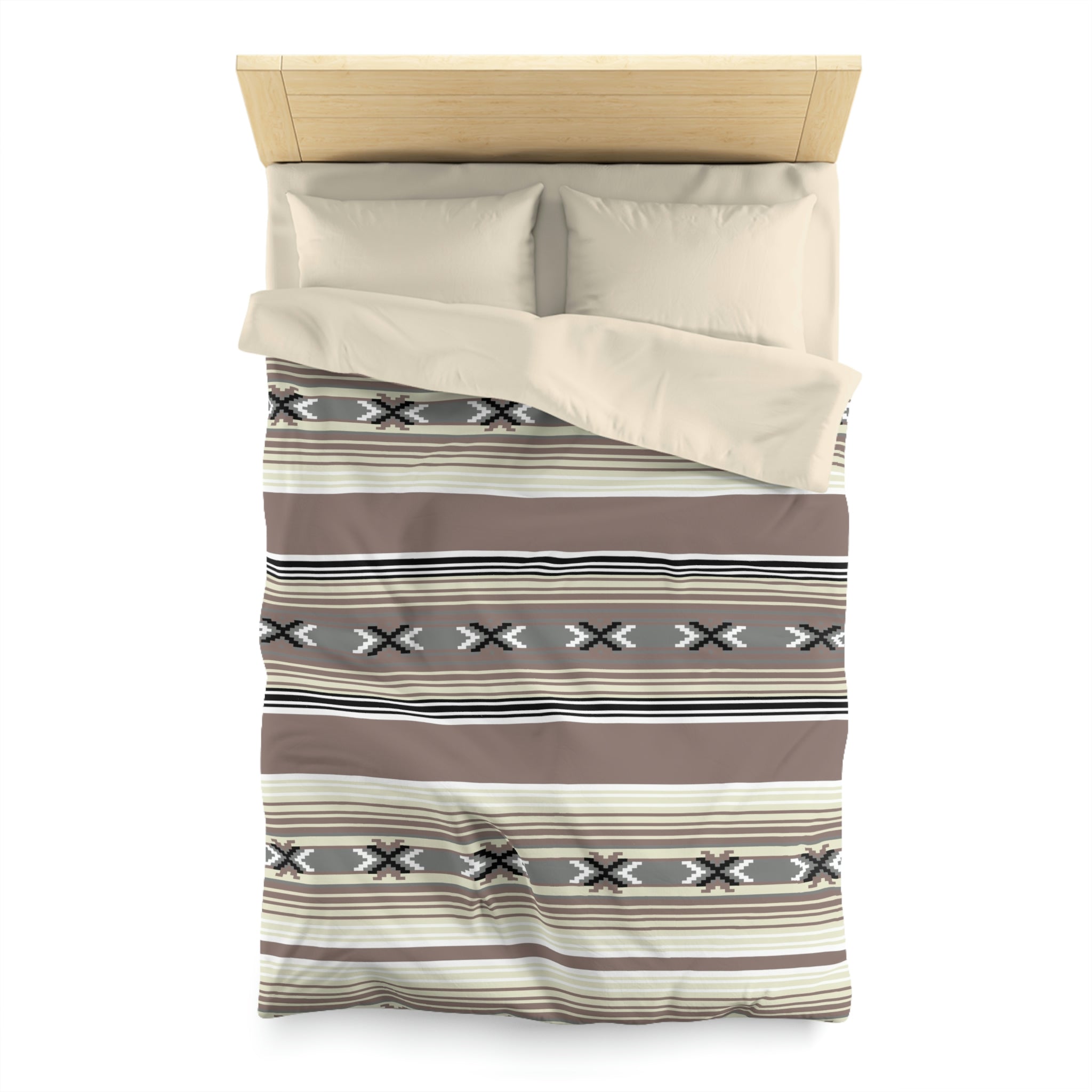 Southwestern Style Microfiber Duvet Cover Set - Soft Polyester Comforter Cover for Twin & Queen Beds - Perfect for Boho Chic Bedroom Decor & Guest Room Makeover