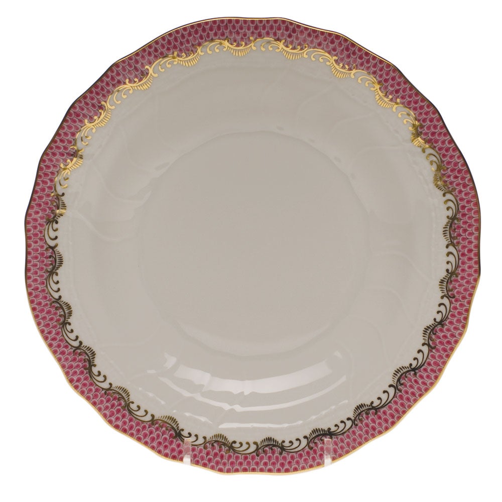 Pink Fish Scale Dessert Plate - Elegant Ceramic Appetizer Dish for Parties, Weddings & Home Decor