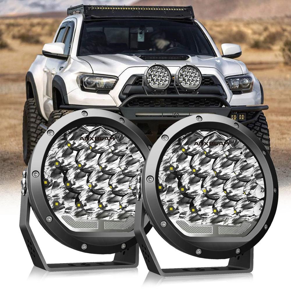 2-Pack 7 Inch 178W Round LED Off-Road Lights - Spot Beam Driving Lights for Trucks, Jeeps, ATVs & UTVs - Waterproof Dustproof for Off-Roading, Camping & Night Adventures