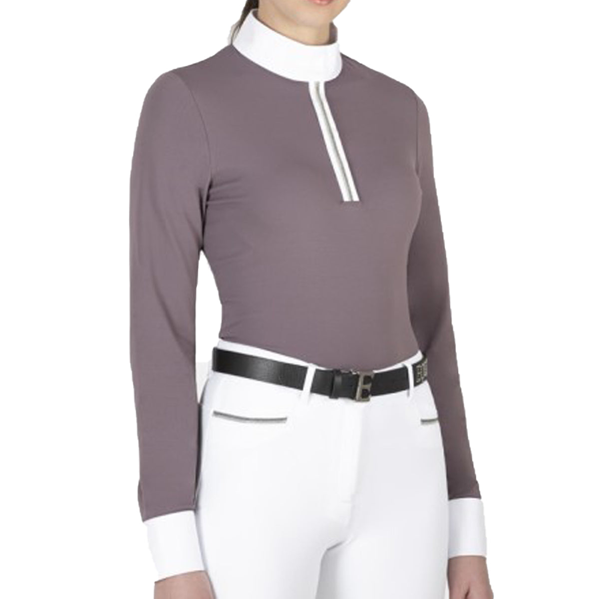 Equiline Women's Ganner Long Sleeve Equestrian Competition Shirt - Breathable & Moisture-Wicking Riding Top for Horseback Riding & Dressage - Perfect for Show Jumping, Training & Outdoor Equestrian Sports