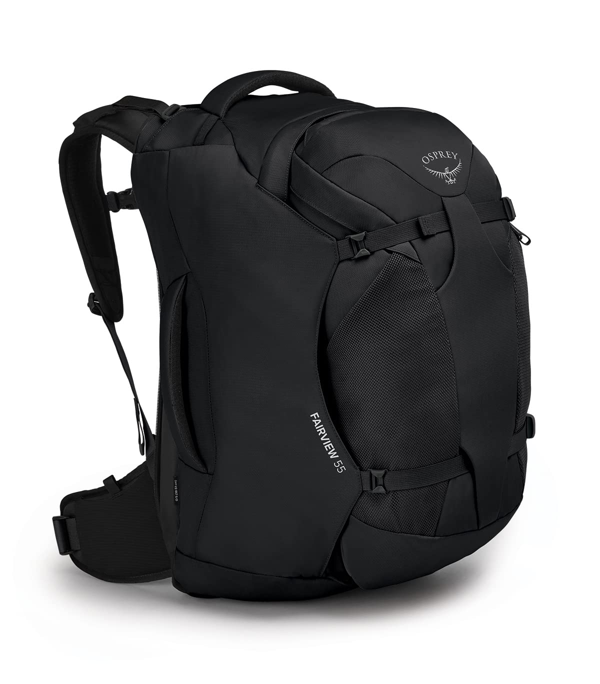 Osprey Fairview 55L Women's Travel Backpack - Lightweight Hiking Backpack for Women, Water-Resistant Carry-On Luggage with Padded Straps - Perfect for Camping, Air Travel & Outdoor Adventures (Black)