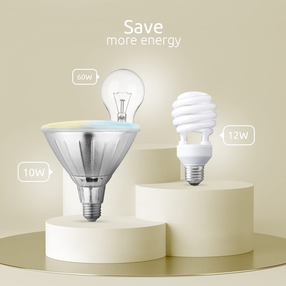 NEXXT PAR38/E26 10W Smart WiFi LED Bulb - 80W Equivalent, Dimmable & Tunable White, Works with Alexa, Google Home, Siri, Echo (No Hub Required) - Perfect for Indoor/Outdoor Flood Lighting, Home Automation & Smart Lighting Control