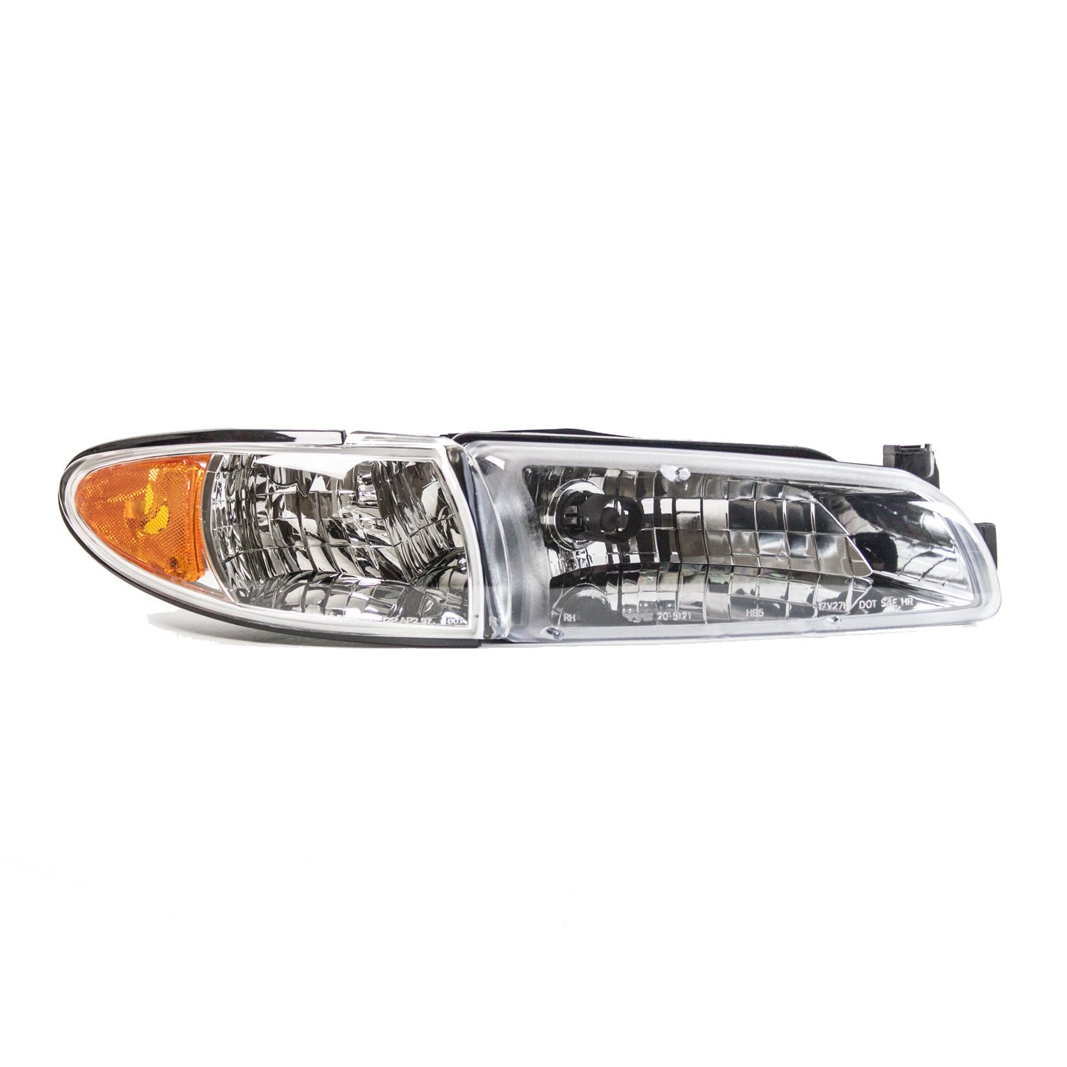 TYC Right Headlight Assembly Compatible with 1997-2003 Pontiac Grand Am - Replacement Headlamp for Improved Night Driving Safety