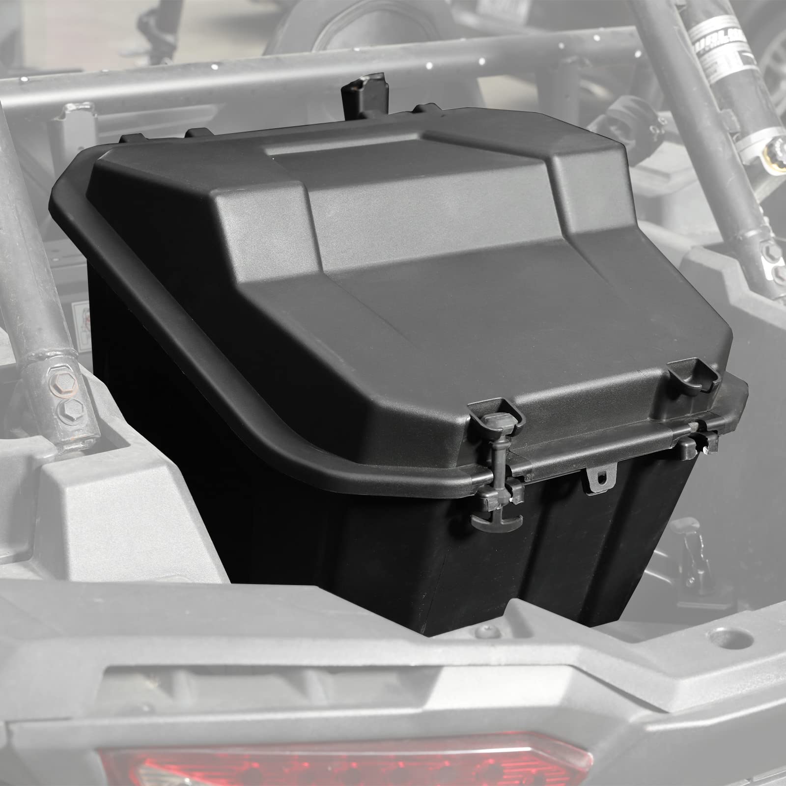 Waterproof 69 QT UTV Rear Cargo Storage Box for Polaris RZR 900/XP 4 1000/XP Turbo/Trail (2014-2024) - Heavy Duty Tool Box with Rubber Latch, Replacement for OEM #2881193 - Perfect for Off-Road Adventures, Camping & Outdoor Gear Storage