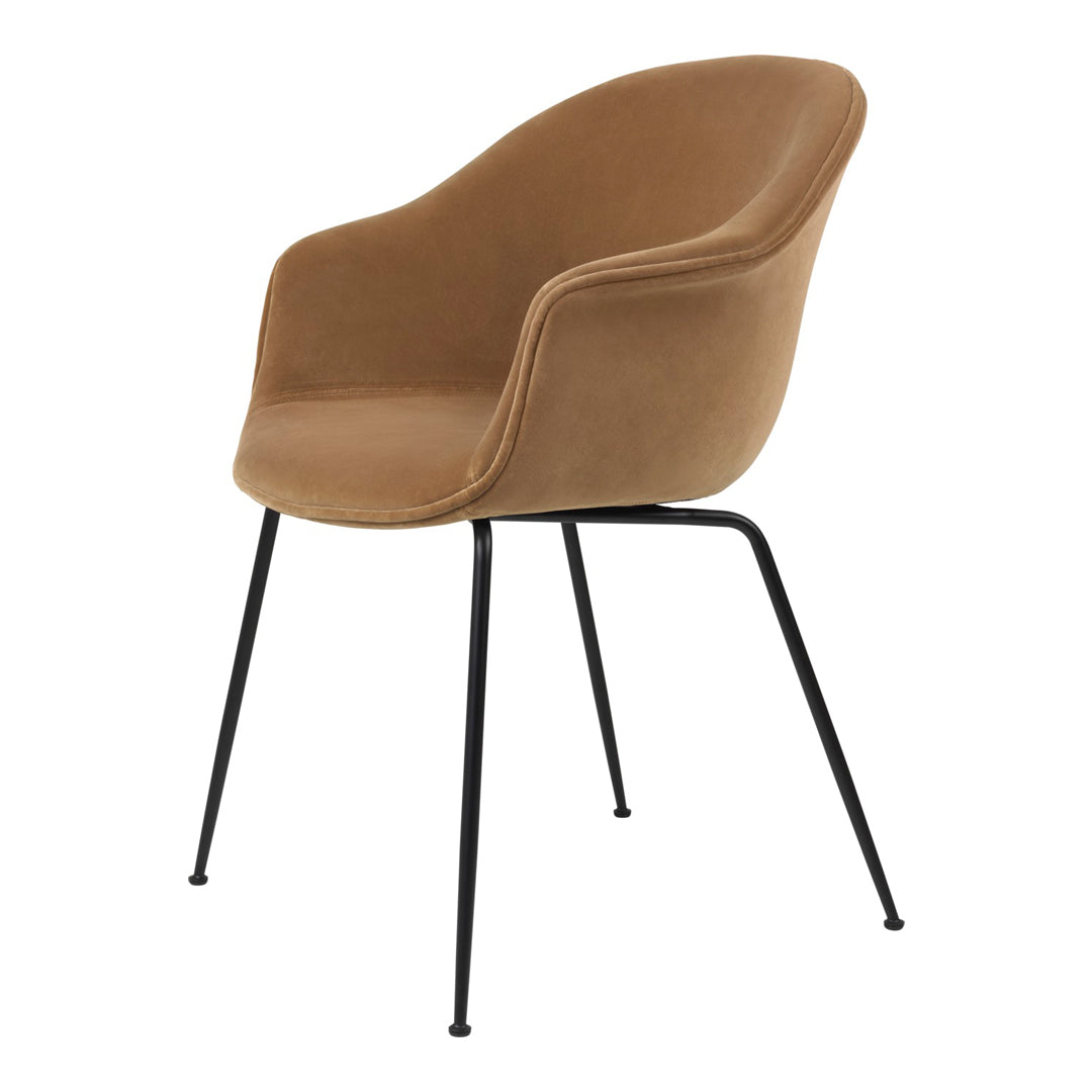 Bat Dining Chair with Conic Base - Fully Upholstered Modern Kitchen & Dining Room Furniture for Home Decor