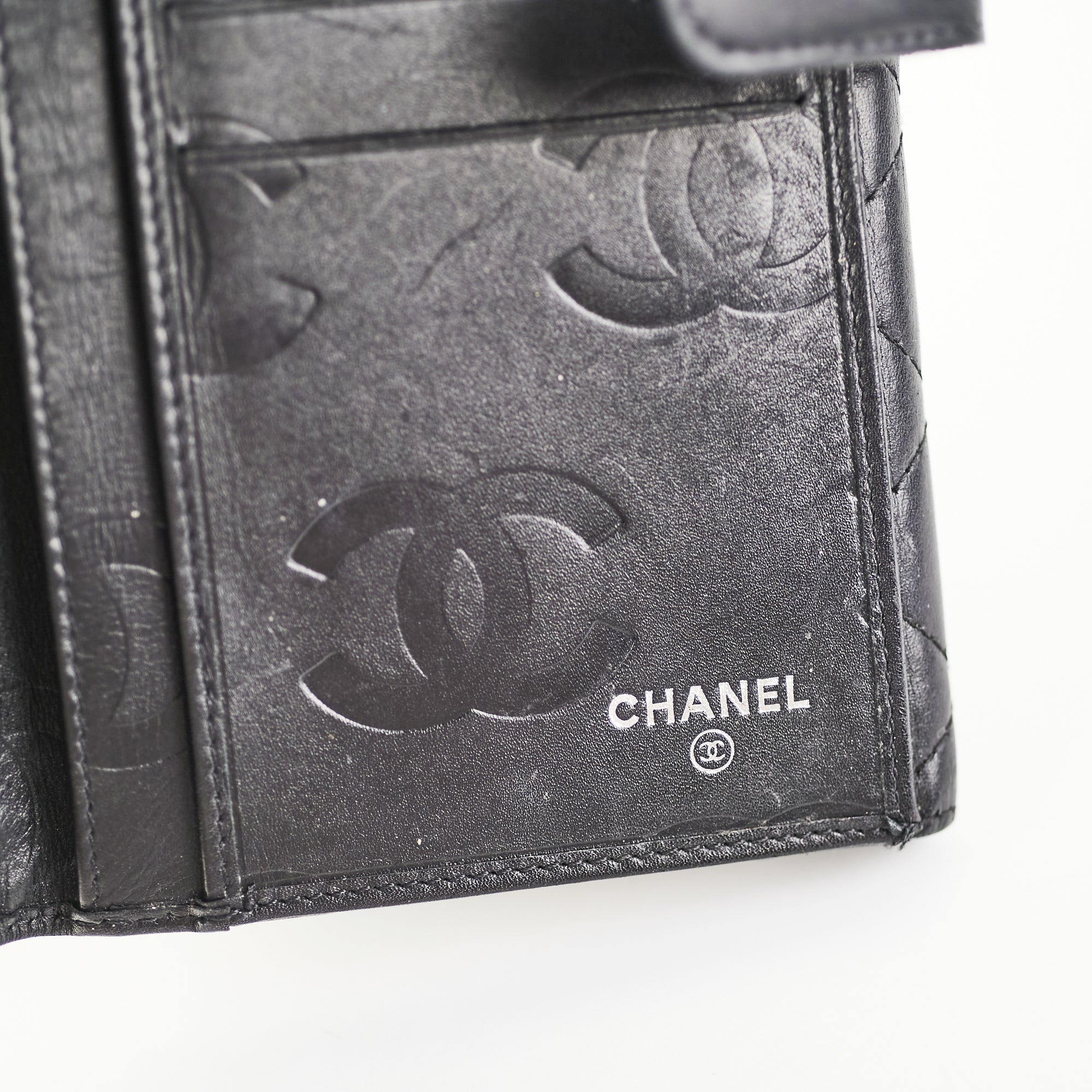 Chanel Quilted Cambon Wallet for Women - Black Leather Designer Wallet with CC Logo - Perfect for Everyday Use, Travel & Luxury Gift Giving