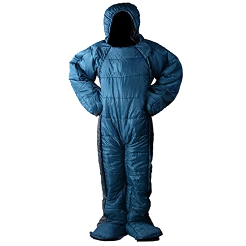 Ultralight Wearable Sleeping Bag for Adults - Windproof & Cold Protection Sleeping Sack for Winter Camping, Hiking, Climbing - Perfect for Outdoor Adventures, Emergency Survival & Cozy Indoor Lounging