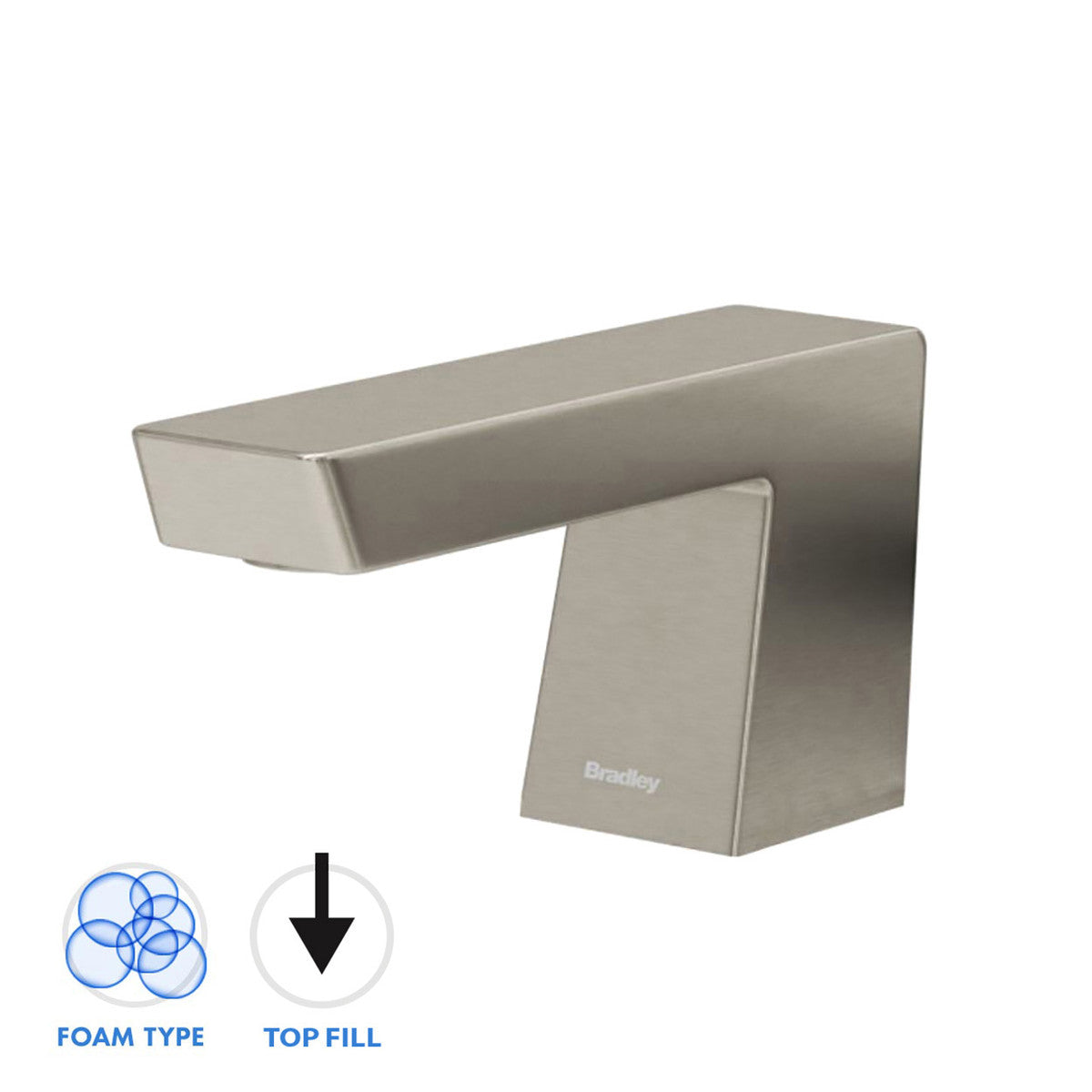 Bradley 6 3700 RLT Zen Series Top Fill Deck Mounted Soap Dispenser - Premium Liquid Soap Dispenser for Kitchen & Bathroom | Modern Touchless Design for Home & Office Use