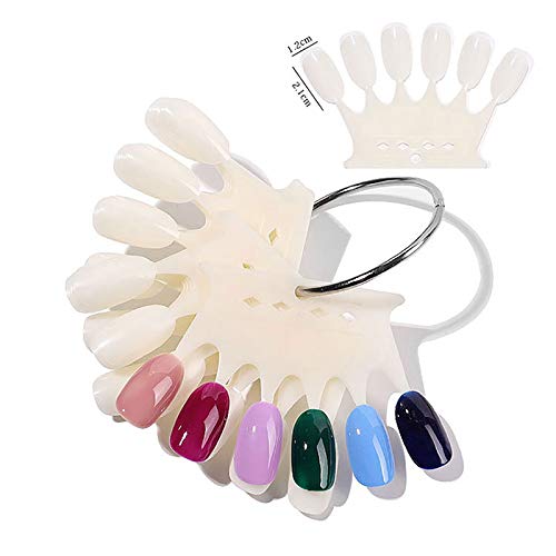 Boxoon 10 Sheets Nail Color Display Card - DIY Nail Art Display Board for Salon & Home Use - Perfect for Nail Polish Swatches, Nail Tech Practice, and Nail Art Showcase