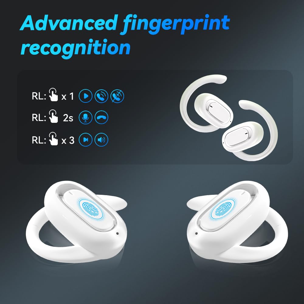 OneNine Latest 3D Surround Sound Open OWS Bluetooth Headphones - Wireless Noise Cancelling Hanging Earphones, IPX5 Waterproof Open Ear Earbuds for Cycling, Running, Workouts & Outdoor Sports | Comfortable for All-Day Wear