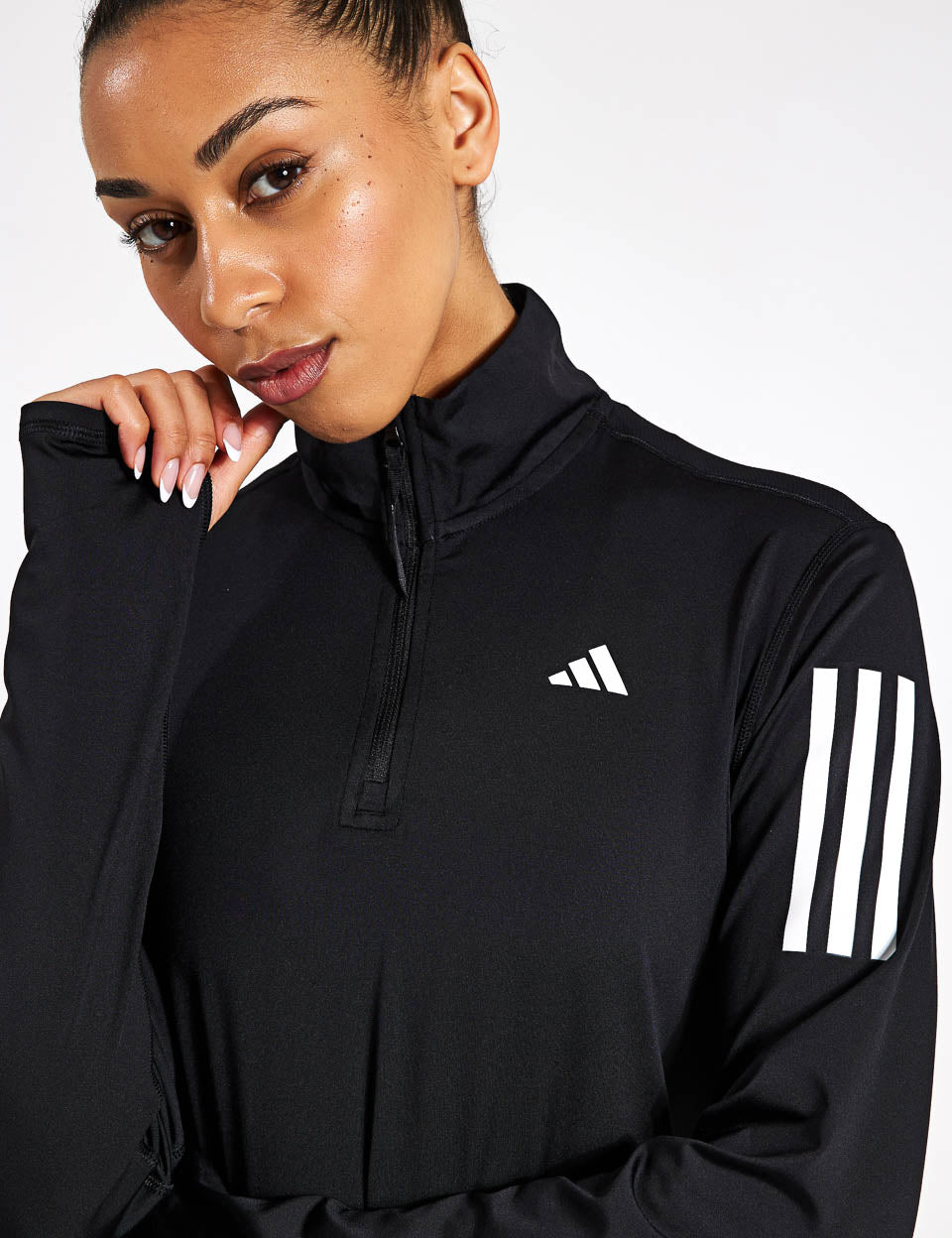 Own the Run Half Zip Running Jacket for Men & Women - Lightweight Breathable Black Workout Jacket - Perfect for Jogging, Gym & Outdoor Activities