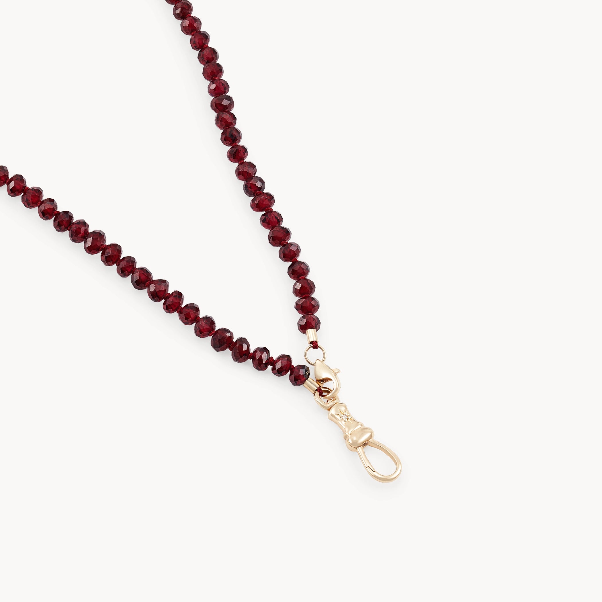 10K Yellow Gold Red Garnet Beaded Mood Necklace with Genuine Garnet Gemstones - Perfect for Gifts, Parties & Everyday Elegance