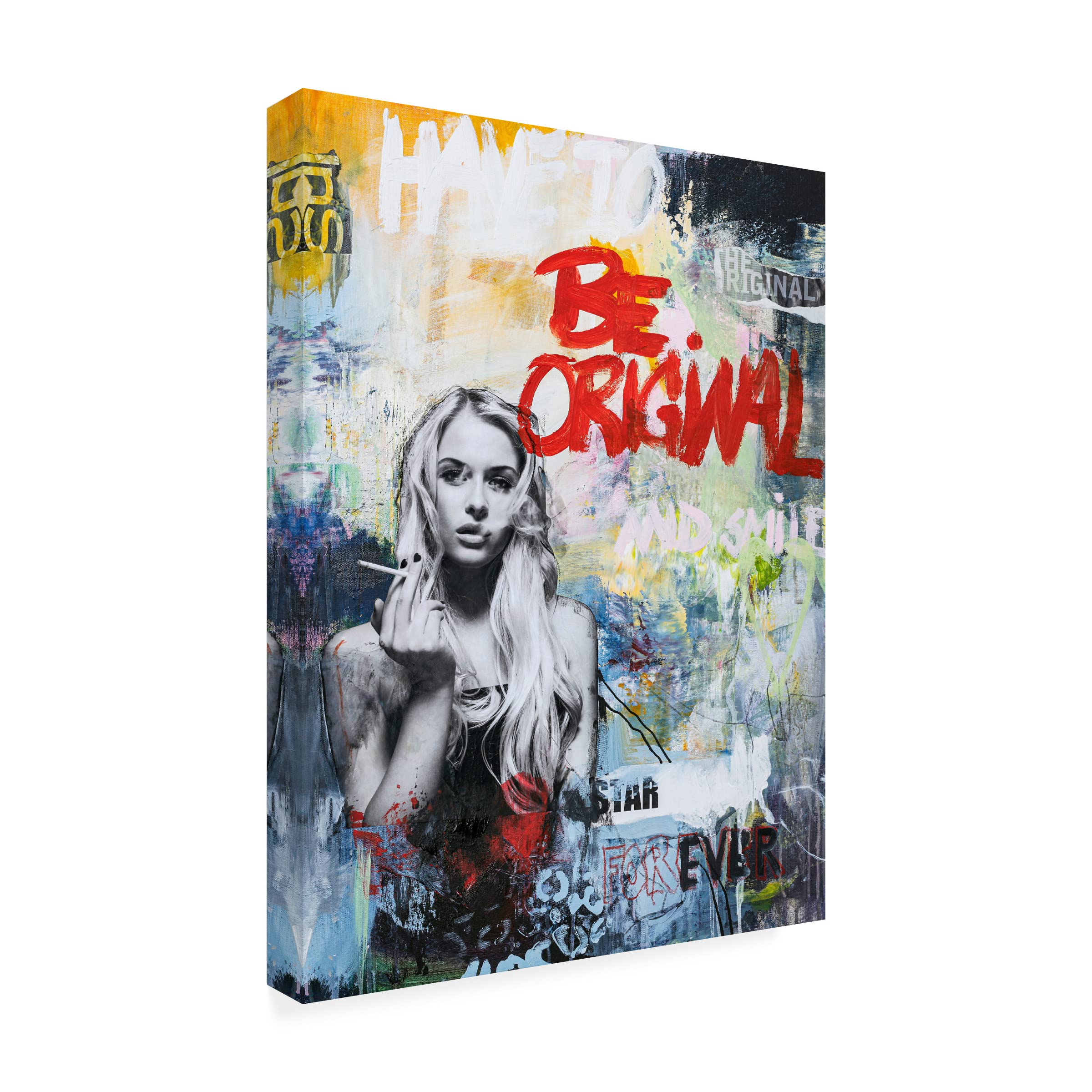 Trademark Fine Art 'Be Original' Canvas Wall Art by Design Fabrikken - Modern Home Decor for Living Room, Bedroom & Office
