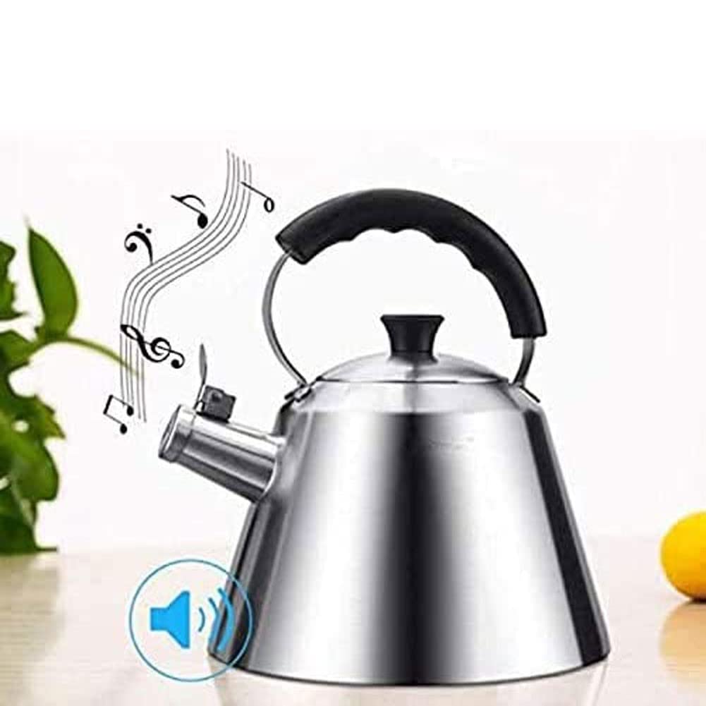 Stainless Steel Whistling Tea Kettle - 3L Large Capacity Stovetop Teapot with Anti-Scald Handle & Automatic Whistle - Perfect for Home, Office & Camping Tea Brewing
