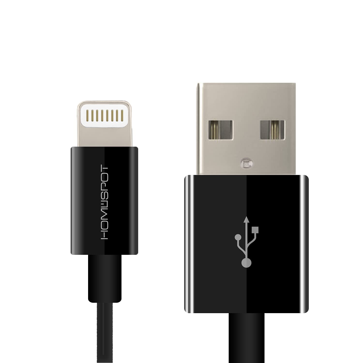 HomeSpot 3ft Short iPhone Charger - Lightning Cable Fast Charging Cord for iPhone 14/13/12/11/X/8/7 - Durable & Tangle-Free (Perfect for Travel, Office & Home Use)
