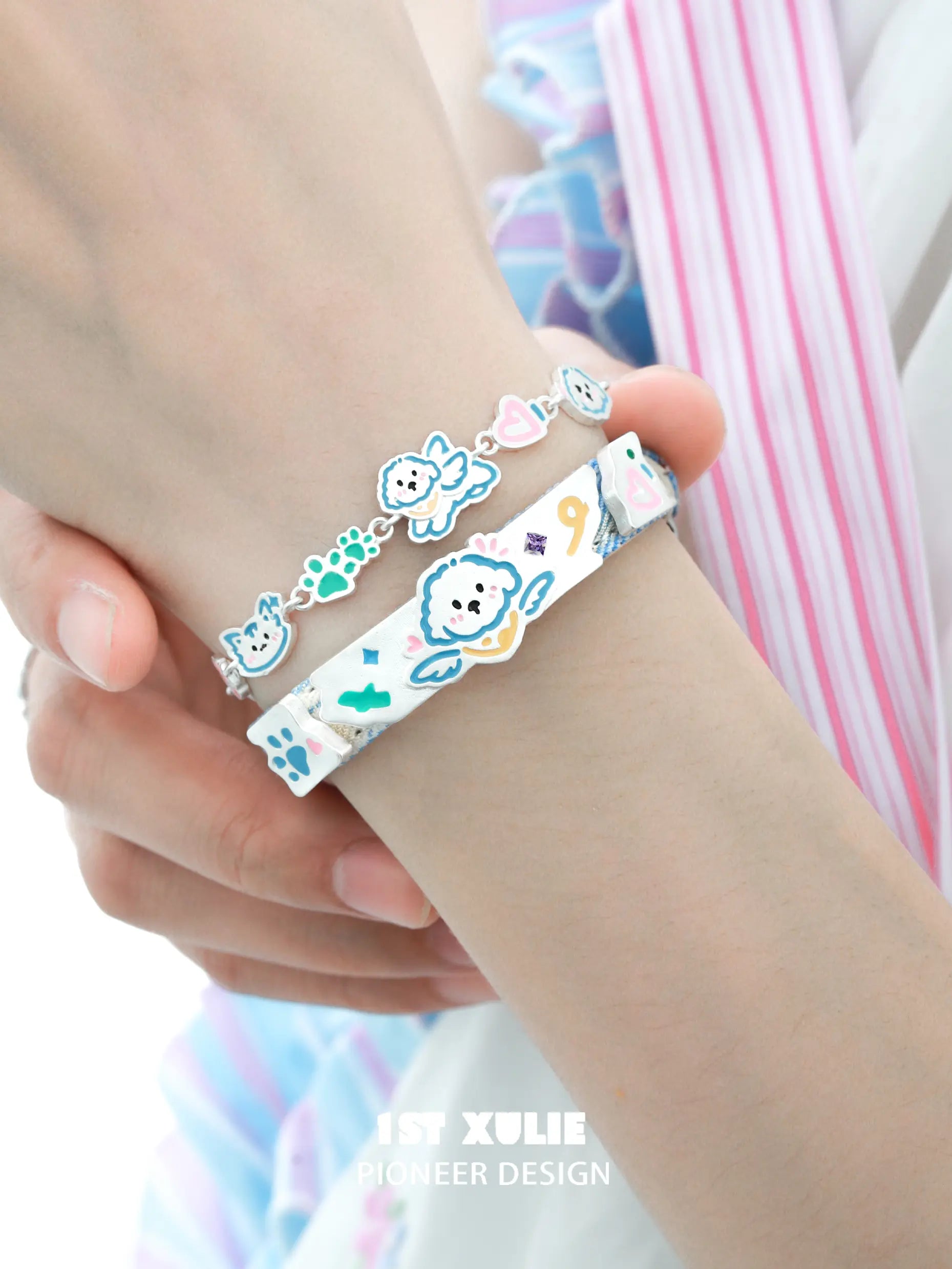 Angel Cuties Hand Painted Colorful Resin Ultra Fiber Leather Bracelet™ - Stylish Bohemian Jewelry for Women, Fashion Accessories for Casual Wear & Special Occasions