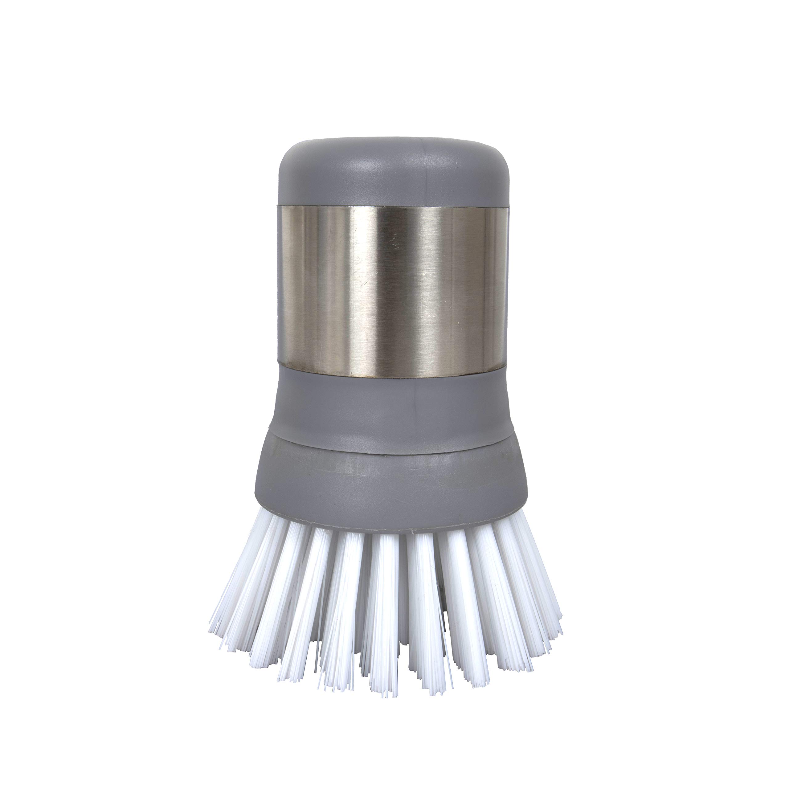 Mini Dish Brush - Small Kitchen Scrubber for Pots, Pans & Utensils (1 Pack, Gray) - Perfect for Daily Dishwashing & Tough Stain Removal