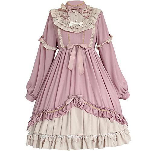 Kawaii Lolita Maid Dress for Women - Long Sleeve Loose Princess Costume | Anime Cosplay, Halloween Party, Maid Cafe Outfit