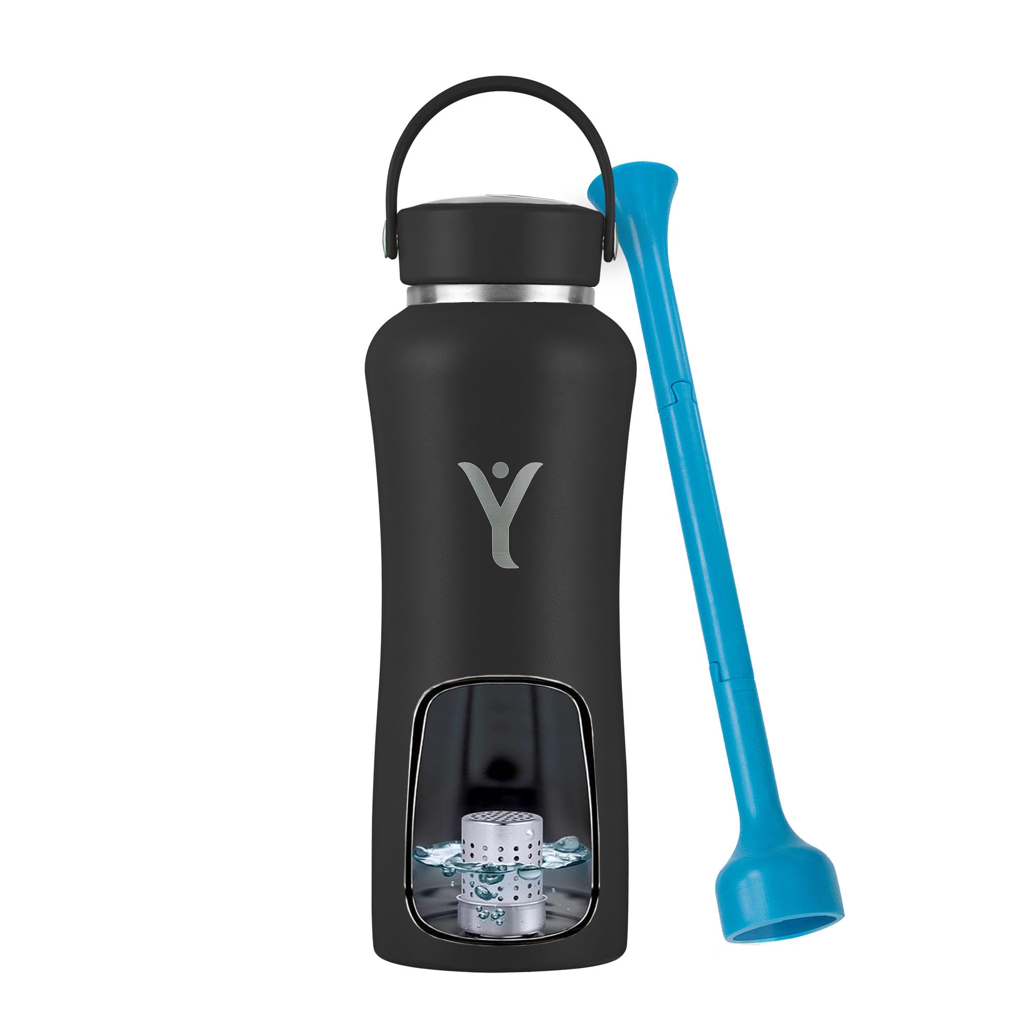 DYLN Alkaline Hydrogen Water Bottle | 24-Hour Vacuum Insulated Stainless Steel Flask | pH 9 Hydrogen-Rich Hydration for Wellness & Detox | Perfect for Gym, Hiking & Daily Hydration