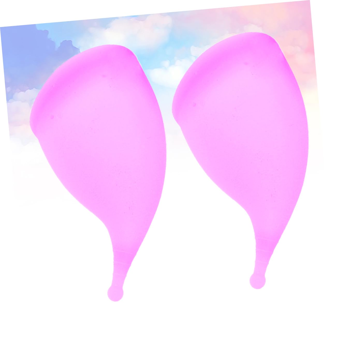 SEWOART 2 Pack Reusable Purple Menstrual Cups for Women - Soft Medical Grade Silicone Period Cup Set - Leak-Proof, Comfortable & Eco-Friendly (Perfect for Travel, Sports & Active Lifestyles)
