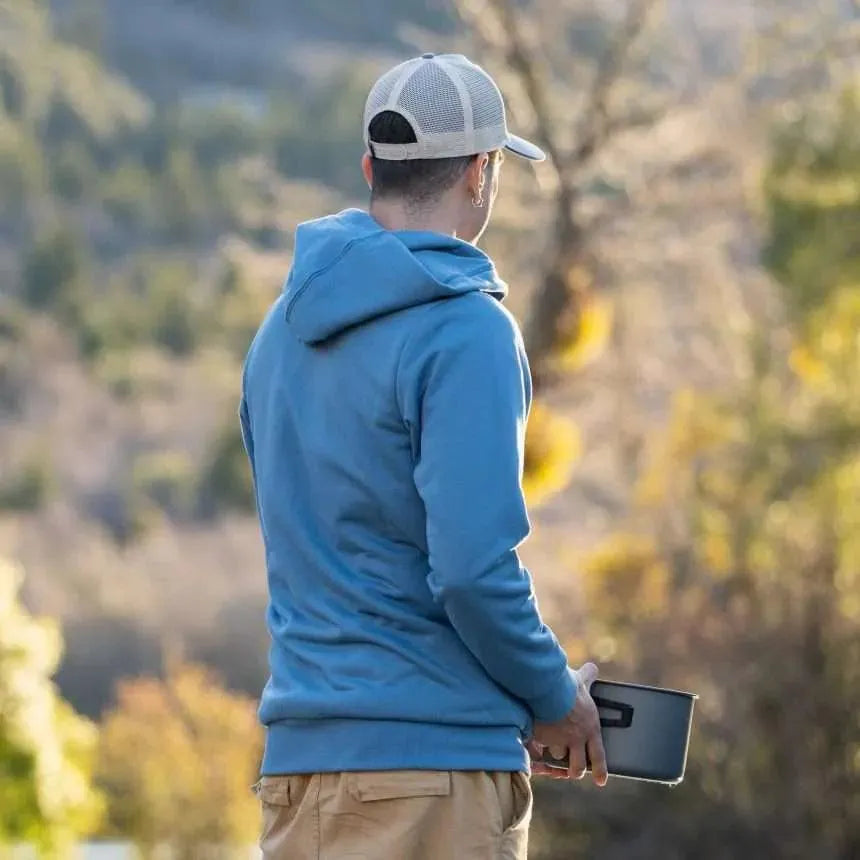 Minimalist Blue Trowel Campera - Lightweight Outdoor Jacket for Hiking, Camping & Travel