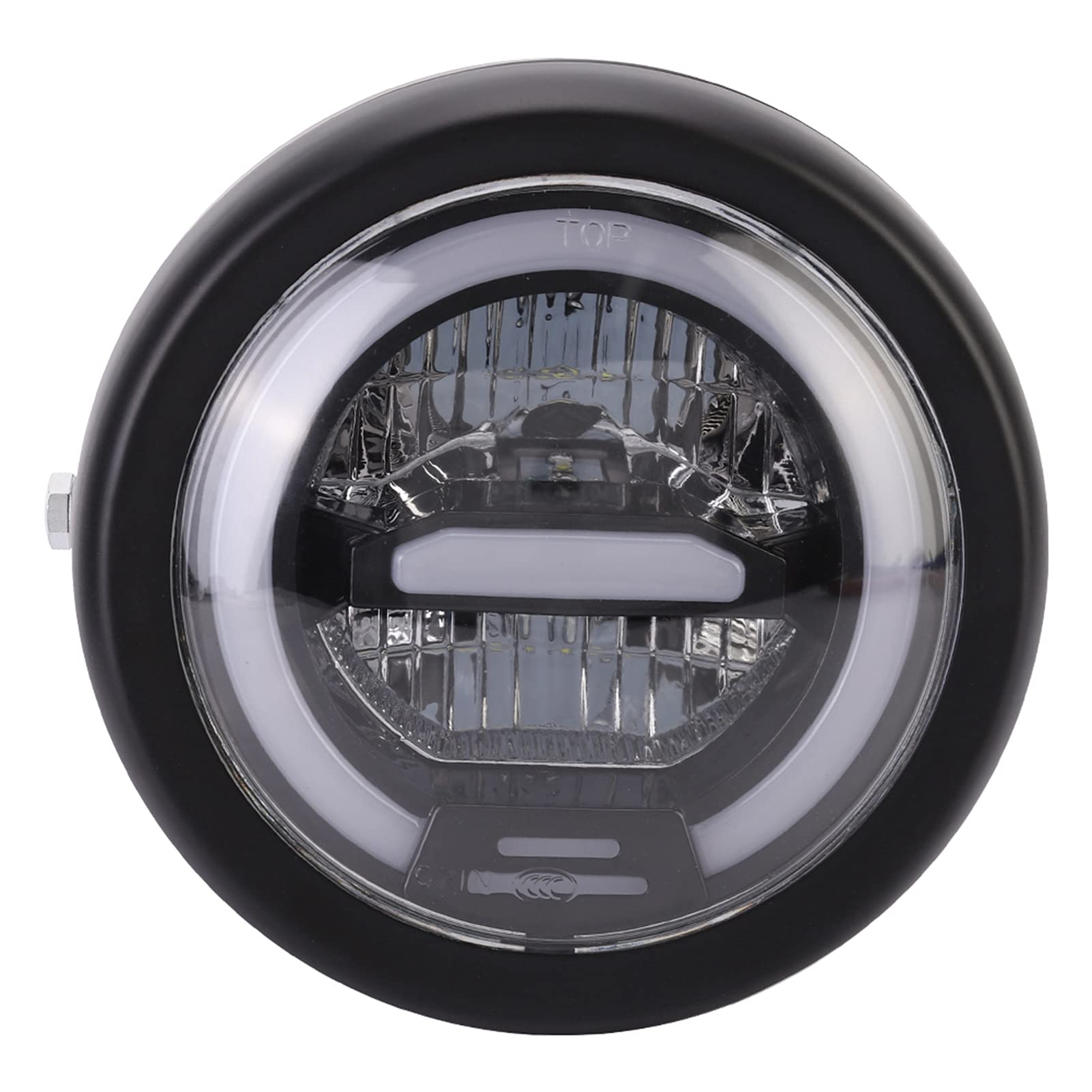 Aramox Universal LED Motorcycle Headlight - High Brightness White DRL Front Light for Harley, Honda, Yamaha - Perfect for Night Riding & Off-Road Adventures