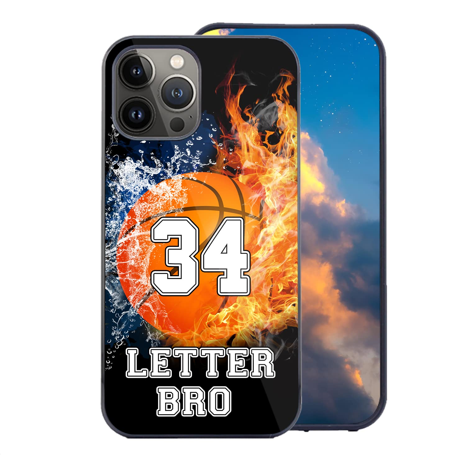 Personalized Basketball Jersey Design Phone Case - Custom Name & Number Rubber Cover for iPhone 16/15/14/11/12/13 Pro Max/Mini/XR/XS/8 Plus/SE 2/6S Plus - Perfect for Sports Fans & Team Spirit Accessories
