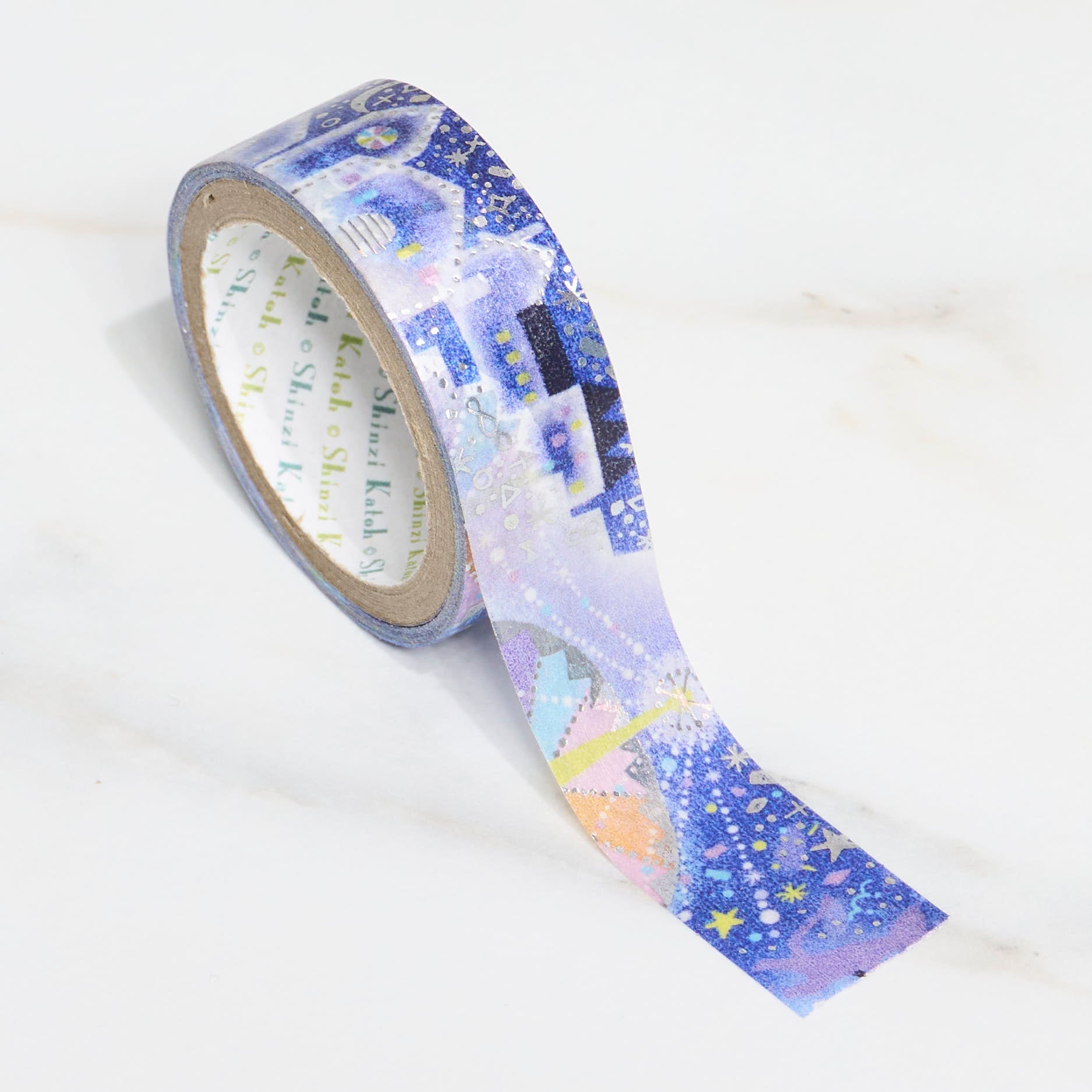 Shinzi Katoh Kirapika Masking Tape - Miyazawa Kenji Series #2 Decorative Washi Tape for Scrapbooking, Journaling & DIY Crafts - Perfect for Gift Wrapping, Bullet Journals & Home Decor