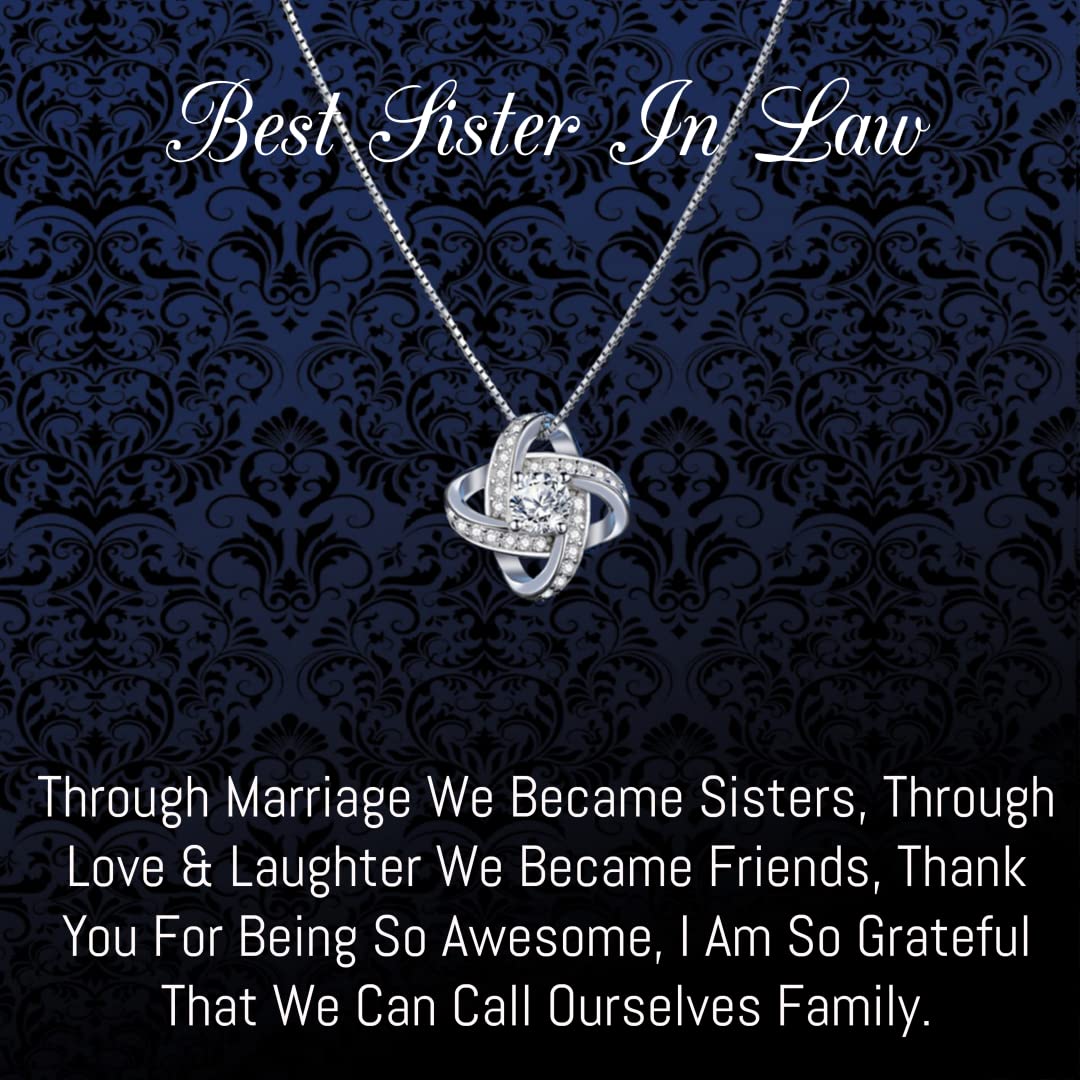 Beautiful Sister-in-Law Gift Necklace - Sterling Silver Jewelry for Birthday, Christmas & Special Occasions - Thoughtful Present for Sister-in-Law to Show Appreciation & Love