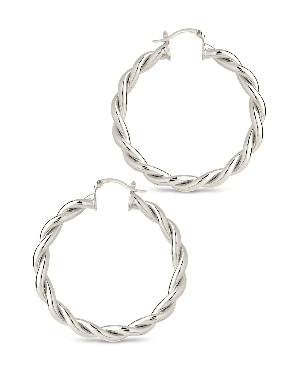 Rosalie Polished Entwined Hoop Earrings for Women - 14K Gold Plated Dainty Huggie Hoops - Elegant Everyday Jewelry for Work, Date Night & Special Occasions