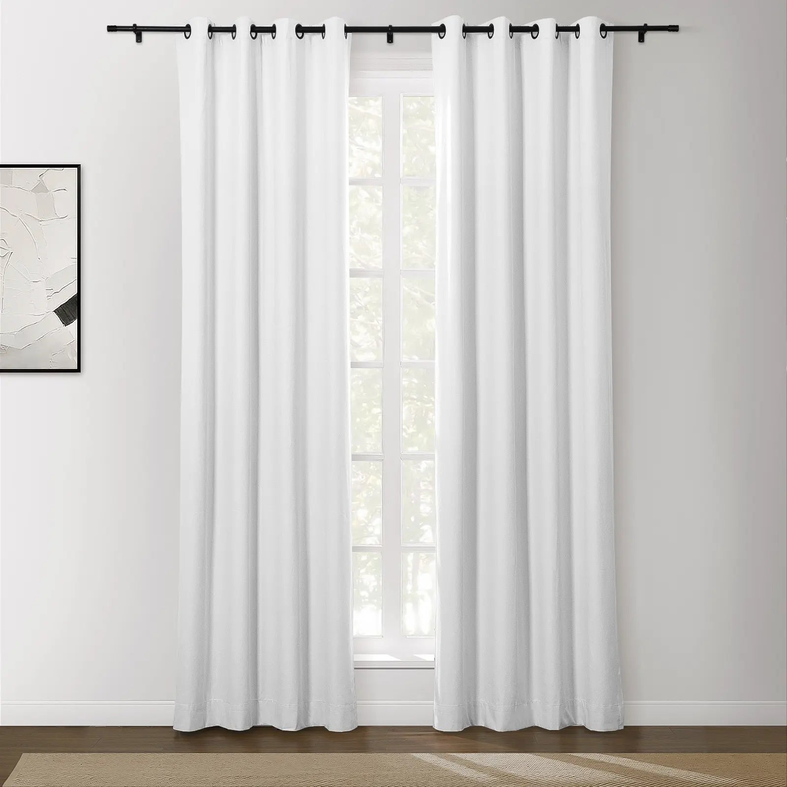 Lila 100% Blackout Curtains with Grommet Top - Light Blocking Window Drapes for Bedroom, Nursery & Home Theater