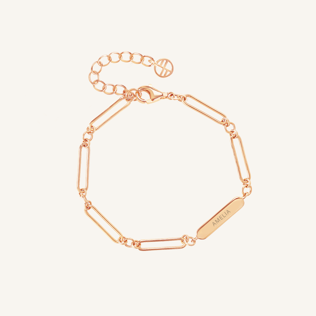 Mini Me Etch Chain Bracelet - Dainty Adjustable Charm Bracelet for Women & Girls - Perfect for Gifts, Everyday Wear & Special Occasions