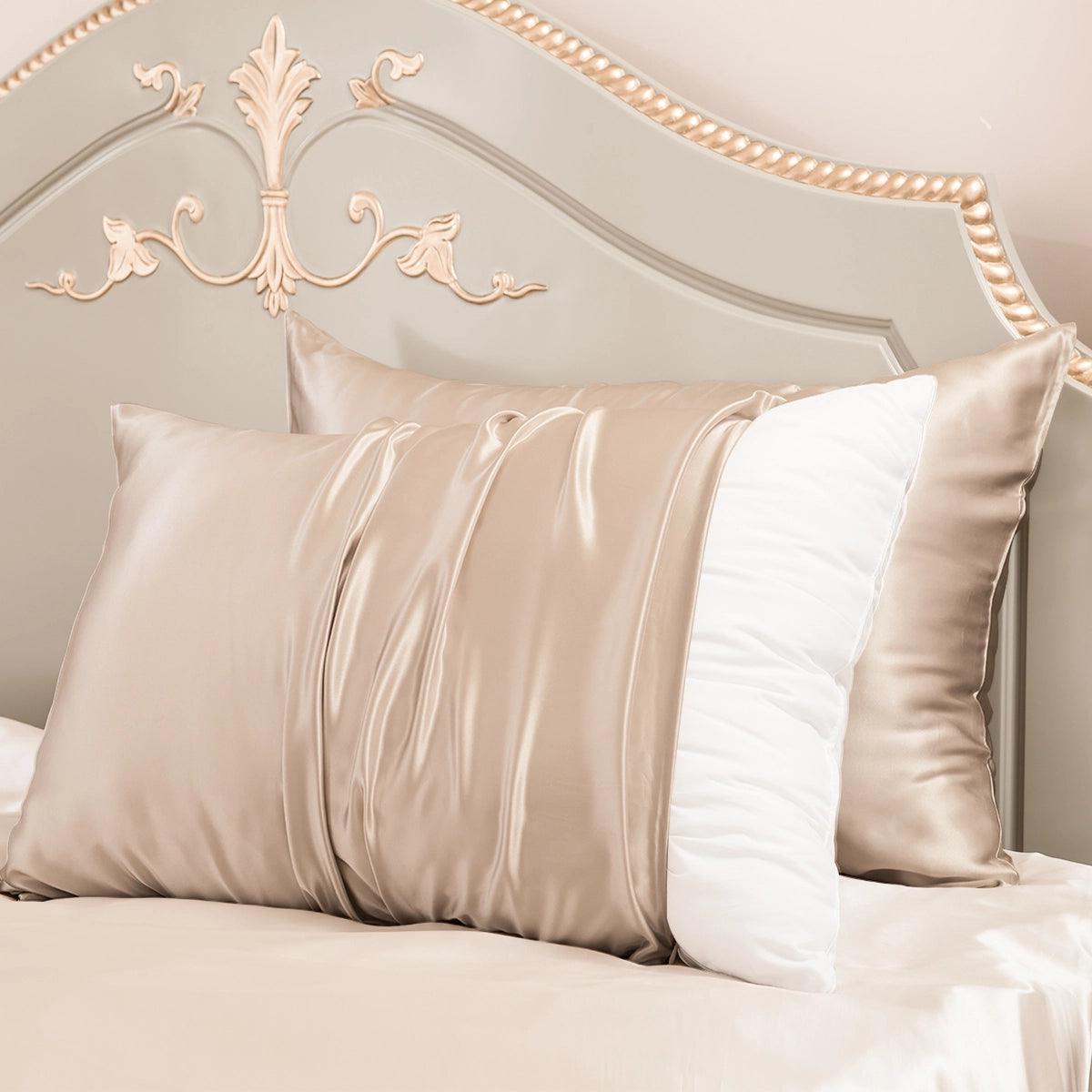 23mm 6A+ Grade 100% Pure Mulberry Silk Pillowcase with Zipper & Laundry Bag - Luxury Hypoallergenic Pillow Cover for Hair & Skin Care, Perfect for Side Sleepers & Anti-Aging Beauty Routine