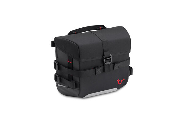 MOTECH SYS Left Side Motorcycle Bag with Adapter - Durable Waterproof Storage for Adventure Riding & Commuting