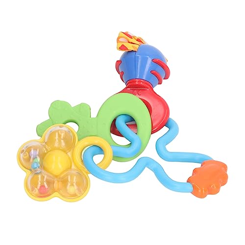 Baby Rattle Bell Toy - Colorful Handheld & Stroller Rattles for Toddlers - Soothing Comfort Toy for Car, Crib & Playtime
