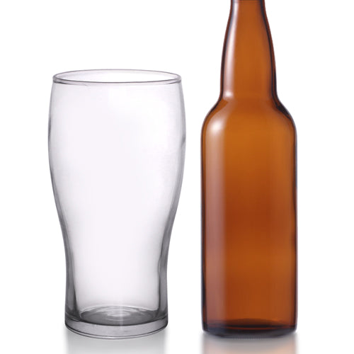 BarConic® 20 oz Imperial Pint Glass - Heavy Duty Beer Mug for Home Bars, Pubs & Restaurants - Perfect for Draft Beer, Lager, Ale & Cocktails - Dishwasher Safe Drinking Glass Set