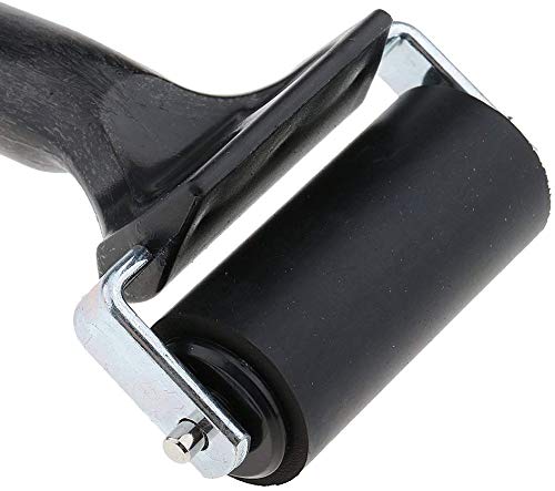 6cm Rubber Brayer Roller for Printmaking, Ink Stamping & DIY Crafts - Perfect for Linocut, Block Printing & Art Projects