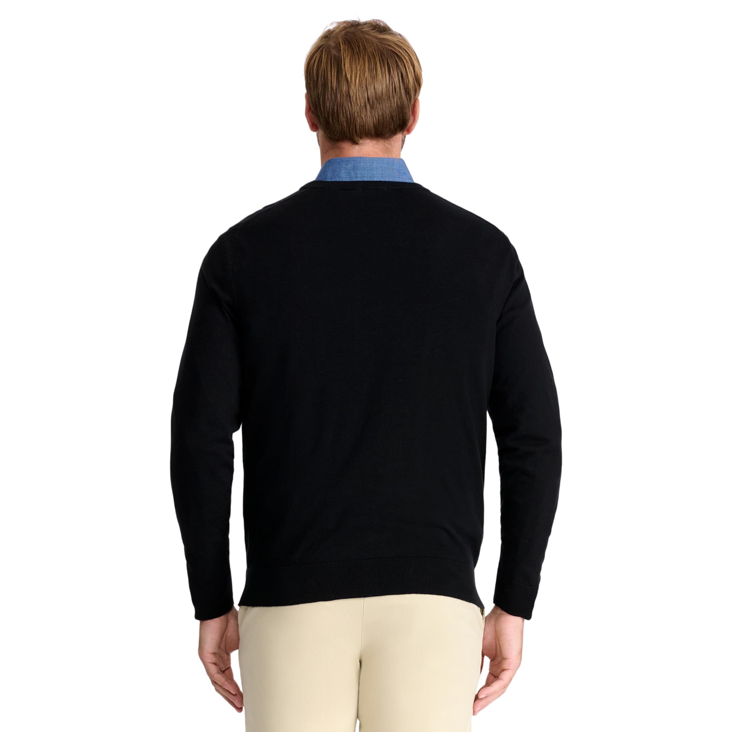 IZOD Men's Premium Soft V-Neck Sweater - Comfortable Casual Pullover for Fall & Winter - Perfect for Office, Date Night & Weekend Outings