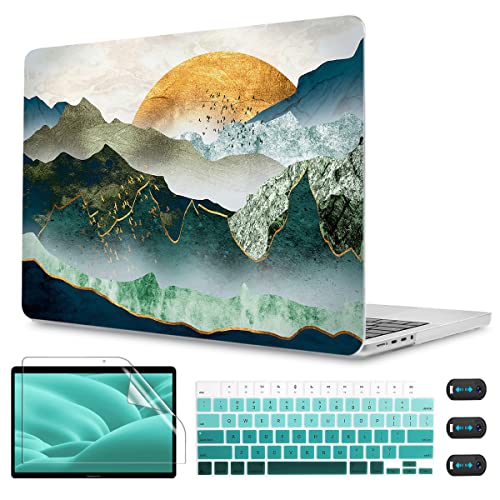 16inch-Green golden mountains by sunset