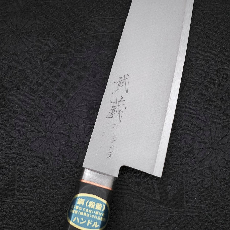 Premium Santoku Knife 165mm - VG-1 Stainless Steel Blade with Polished Western Copper Handle - Perfect for Slicing, Dicing & Chopping Vegetables, Meat & Fish