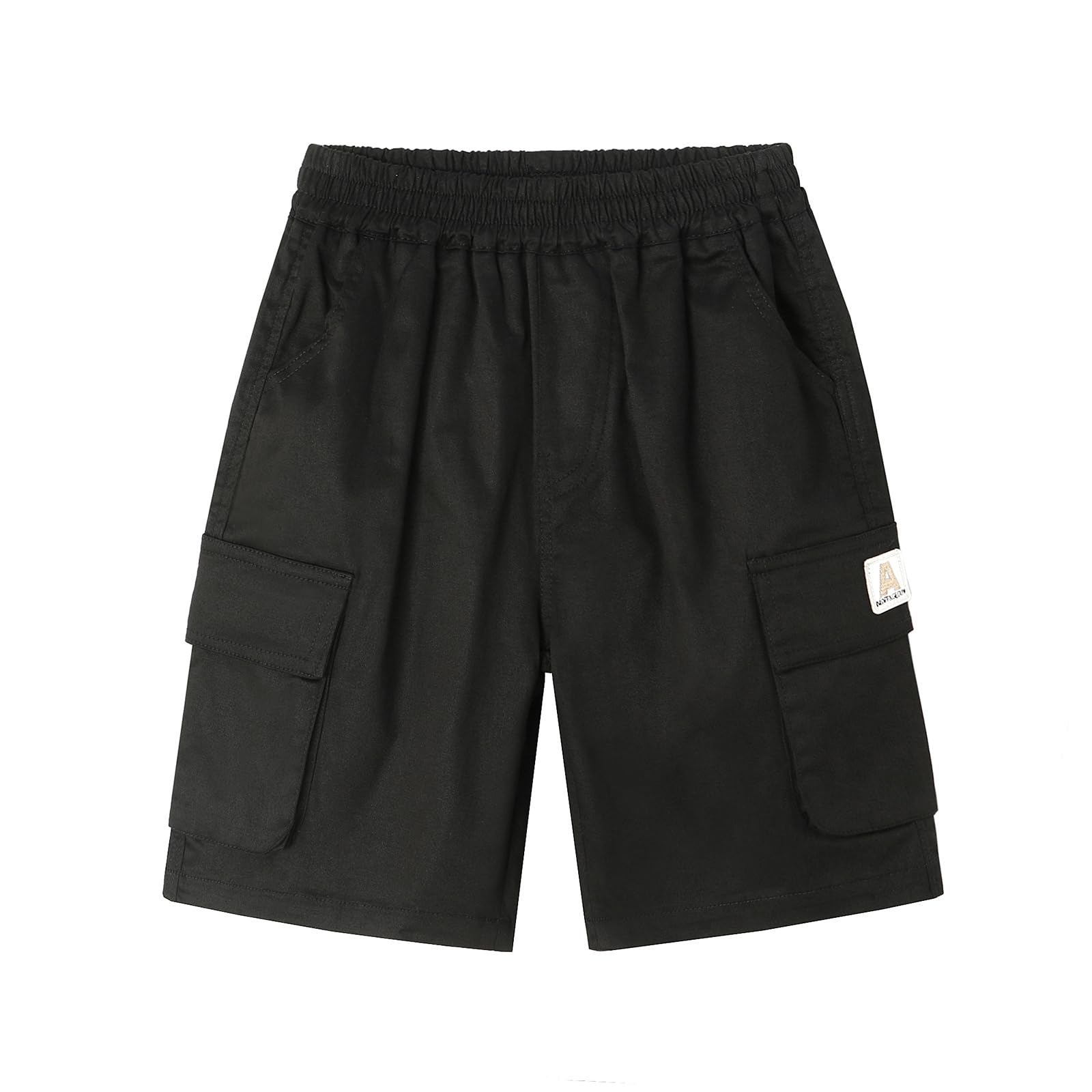 Boys' Big Kid Cargo Shorts with Elastic Waist - Easy Pull On Design for Outdoor Play, Summer Camp & Casual Wear