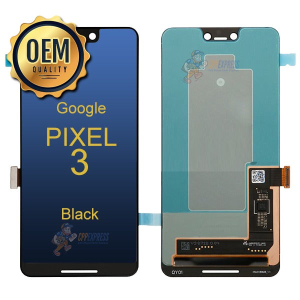 Google Pixel 3 LCD Touch Screen Replacement - Black | No Frame Included | Perfect for DIY Repairs & Screen Replacements