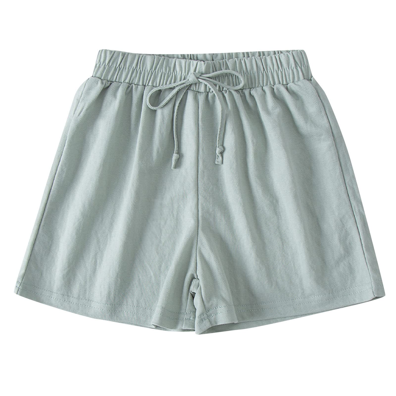 Toddler Girls Boys Elastic Waist Casual Shorts - Soft Cotton Biker Pants for Kids Age 6 (6Y 6X) - Perfect for Playtime, Sports & Everyday Wear