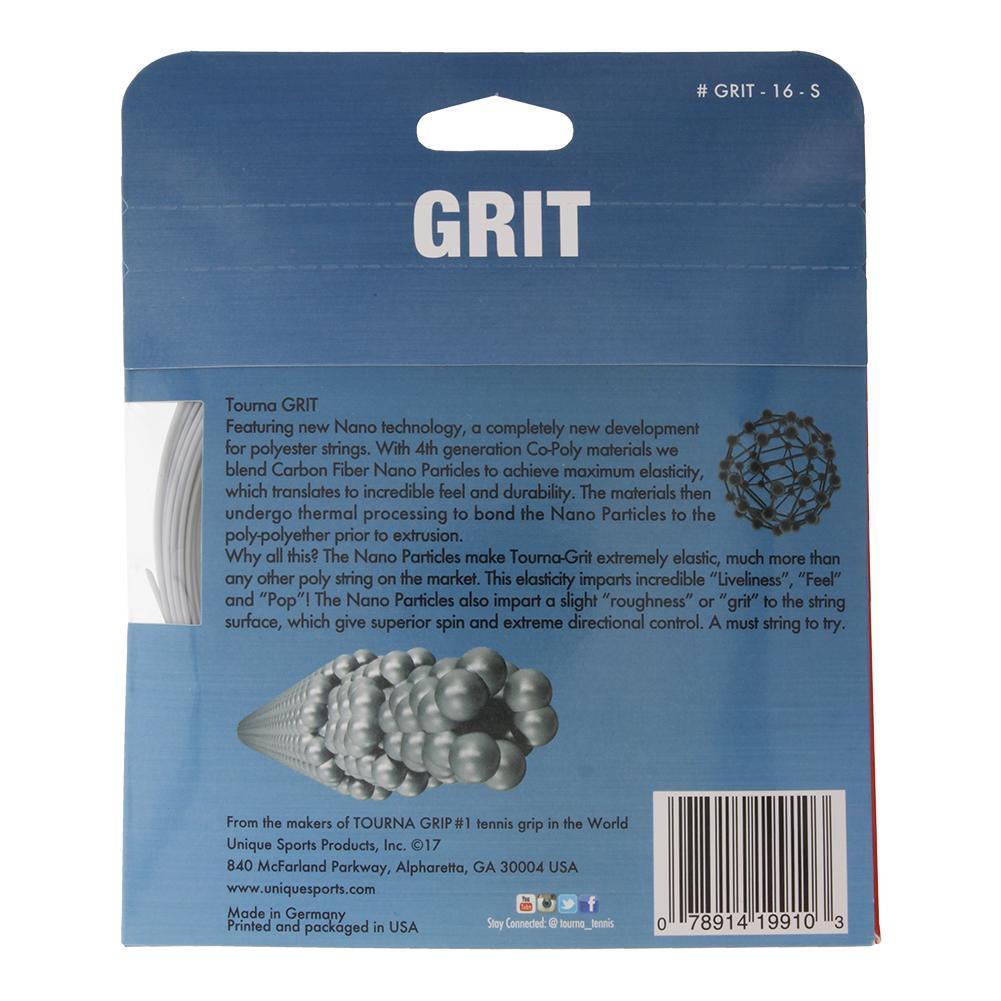 Premium Grit Tennis String - Silver | High-Performance Tennis Racket Strings for Enhanced Spin & Control | Perfect for Competitive Play & Training Sessions