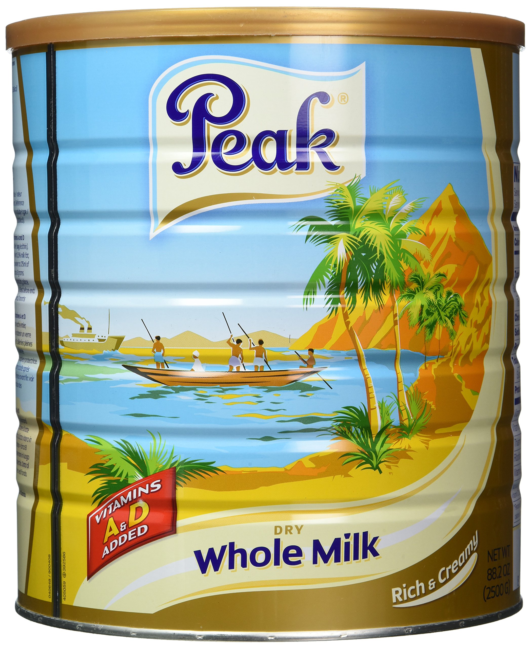 Peak Dry Whole Milk Powder 2500g - Rich & Creamy for Baking, Coffee, Smoothies & Cooking - Premium Quality Powdered Milk for Home & Professional Use
